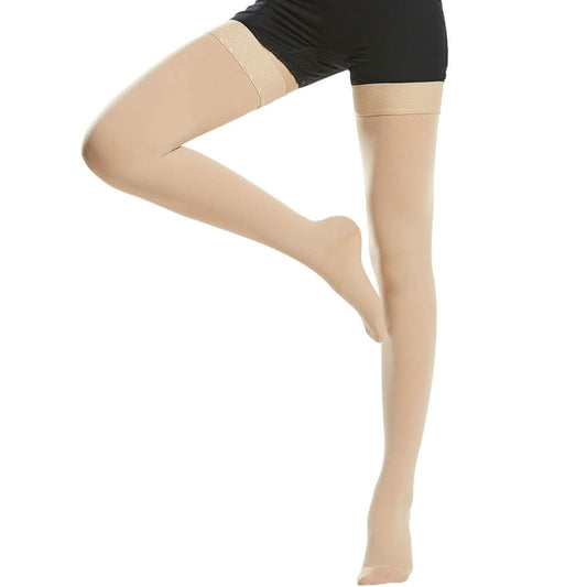 20-30 Mmhg Compression Stocks Women & Men Thigh High Closed Toe Sockings for Varicose Veins, Edema, Flight